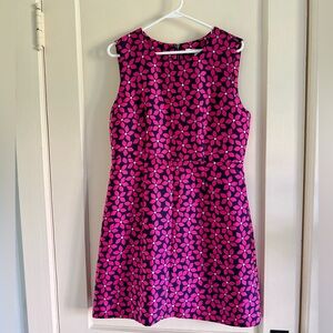 DVF Floral Print Sheath Carpeena Dress, Size 12